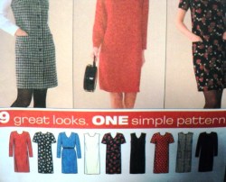 7314 DESIGN YR 9 DRESSES SLVS/ZIP/BUTTON OR NOT PATTERN 8-18